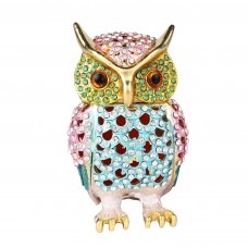 4290P -YZ  Pink Owl Jewelry Case
