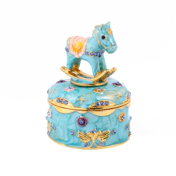 4563YZ wooden  Horse  Jewelry Case