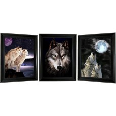377 Wolf 3D Lencticular Picture  (Unframe Assorted 50pcs)