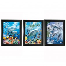 399 3D Dolphin Triple Image