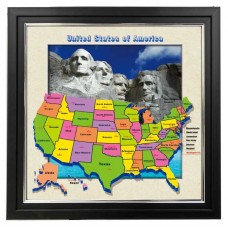 438** US Map 5d Lenticular Picture Frame 18x18