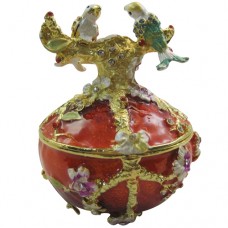 1530-JF Two Perched Birds Jewelry Case