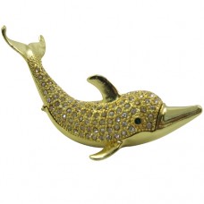 JF1759 Golden Dolphin Jewelry Case